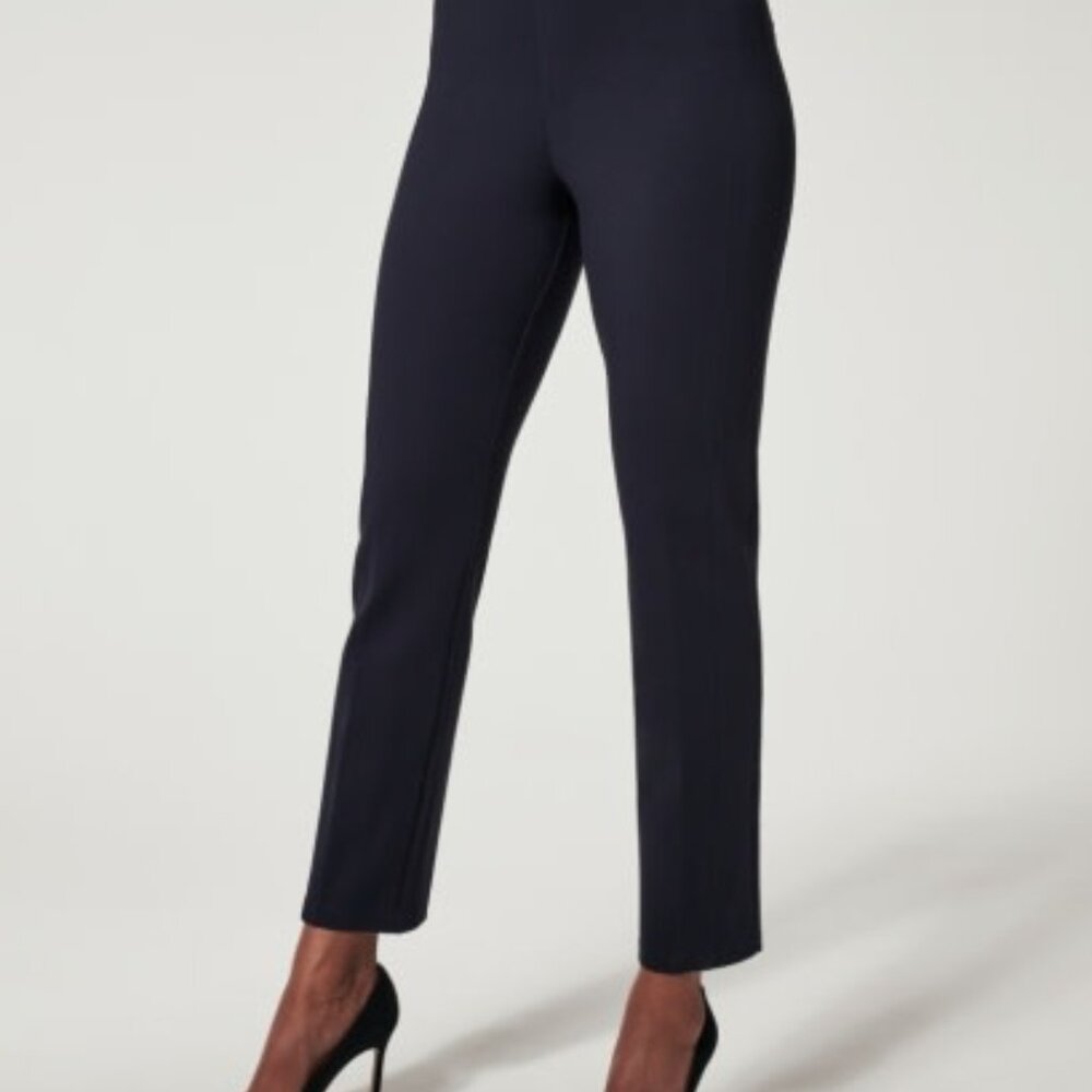 SPANX Navy Perfect Pant Slim Straight Classic Dress Pants